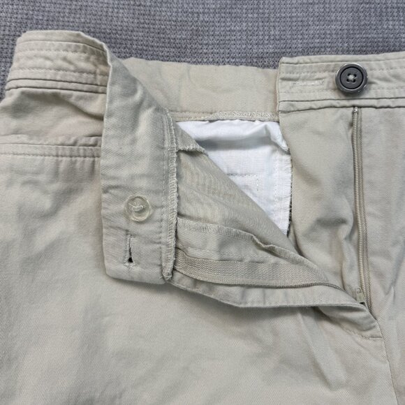 Briggs New York Womens Lt Khaki Capri Pants 2 Button Waist High Rise Size 14 - Picture 5 of 14